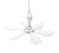 Qcwwy Ventilador Solar Portátil 5V 10W Ventilador de Techo Solar de Doble Potencia Blanco USB Doble Potencia 6 Ventiladores de Ala 36dB Bajo Ruido que Ofrece un Flujo de Aire Eficiente para Tiendas de