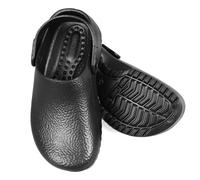 Qcwwy Zapatos de Chef de Verano Antideslizantes con Diseño sin Espalda, Zapatos de Trabajo Negros de Goma EVA para Hombres, Transpirables, Cocina, Enfermera (42)