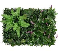 QCXWCJWD - Pared Vegetal artificial, 60 x 40 cm, paneles de plantas artificiales, simulación de pared vegetal, decoración de pared de jardín y decoración de pared interior y exterior