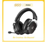 QCY Audífonos Gamer Inalámbricos Heroad VT200 con Micrófono Desmontable, Over-Ear, Conexión Tri-Mode, Sonido Surround 7.1 para PC, PS4 y PS5 BLACK