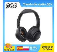 QCY-auriculares inalámbricos H3 ANC, cascos por encima de la oreja con Bluetooth 5,4, Audio de alta resolución, 43dB, híbridos, cancelación activa de ruido, 60H H3-Black