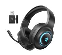QCY Heroad V200 Auriculares Gaming Multiplataforma para PC/Ps5/Ps4/Switch/Mobile, USB-C, Cascos Gaming Inalámbricos con 2.4 GHz+Bluetooth 6.0, Duración 240H, 7.1 Sonido Envolvente, Drivers 50mm, RGB