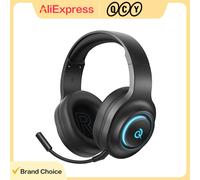 QCY HeroaD V200 RGB 7.1 - Auriculares inalámbricos para Videojuegos con 3 Modos (BT, 2,4 GHz, Tipo C) PC - PS5