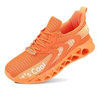 QDCFY Zapatillas deportivas para hombre y mujer, transpirables, para correr, para correr, para exteriores, fitness, gimnasio, caminar, Fz929 Orange, 47 EU