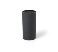 Qdesign Bloque de cuchillos universal - Bloque de plástico PP con acabado suave al tacto - Soporte cilíndrico - Almacenamiento óptimo - Protector de hoja - Negro