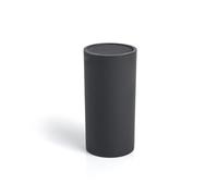 QDESIGN - Bloque portacuchillos universal Soft Touch negro PP + TPR - Bloques de cuchillos vacíos - Soporte compacto para cuchillos y tijeras 11 x 22 cm - Almacenamiento cilíndrico Cuchillos de cocina