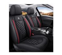 QDFGNKBAI 5 Asientos Coche Juegos de Funda de Asiento para Opel Astra 1.6 CDTI ecoFLEX Dynamic 2015-2019, Cuero Auto Asiento Protector Impermeable Antiincrustante,A/Black-Red-A/Normal