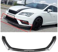 QDFGNKBAI Coche Alerón Delantero para S-Eat Leon MK3.5 2017-2019, Frontal Spoiler Labio Difusor Separador Tuning Performance Accesorios,A/Carbon Fiber Look