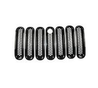 QDFGNKBAI Coche Rejillas Frontales de radiador para Jeep Wrangler JK 2007-2012 2013 2014 2015 2016 2017, Auto Parachoques Delantero Parrilla Carrocería Accesorios