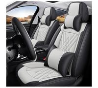 QDFNJYONG Coche Juegos de Funda de Asiento para Dacia Spring 2021 2022 2023 2024 2025-, Cuero Auto Delanteros Traseros Fundas Asiento Completo Transpirable Interior,A/Luxurious-A/Black-Beige