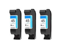 Qdkpgls Compatible con Cartuchos de Tinta remanufacturados HP45 710c 720c 815c 832c 820 830c 850c 870cxi 930c 980c 51645A(3 Black)