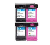 QdLmvpSDo 652xl de reemplazo de Cartucho de Tinta Compatible con 652 652xl para Escritorio 1115 1118 2135 2136 3635 3636 3835 4535 Impresoras(2 Set)