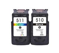 QdLmvpSDo El Cartucho de Tinta Compatible para PG510 CL511 PG510XL CL511XL PG-510 Funciona con IP2700 MP230 MP240 MP250 MP260 MP270 MP280 Impresoras(1 BK 1 Color)