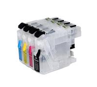 QdLmvpSDo Los Cartuchos de Tinta Recargables con Chip de reinicio automático Compatible con LC123 LC121 LC125 LC127 LC129 XL Serie y DCP-J4110DW J132W J152W J552DW J752 Impresiones(LC125)