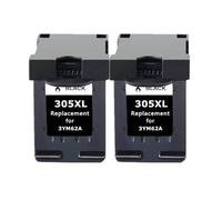 QdLmvpSDo Reemplazo de Cartucho de Tinta de 305xl Compatible para 305 XL 305 Funciona con Deskjet 2710 2720 4110 4120 4130 6010 6020 6030 6420 Impresoras(2Black)