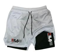 QDLTGBD Bermudas Pantalones Cortos Deportivos Masculinos En Dos Uno Transpirables, Casuales, De Secado Rápido,