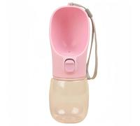 QDLTGBD Botella Perro Botella De Agua De Perros Portátil Cuencos para Perros para Perros Pequeños Gatos Gatos Gatos Al Aire Libre A Prueba De Fugas para Caminar-rosa-550 Ml