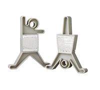 Qdo Tea Huevo Breakdancer, Gris Pardo, 10 mm X 4 mm X 15 mm X