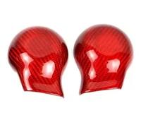 QDouiMOO Pegatinas para cubierta perilla cambio marchas fibra carbono seca real para Chevrolet para Camaro diseño modificación manual 2010-2015 pomo cambio de marchas(Type B red A)