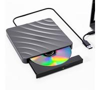 QDSYLQ Externes DVD CD Laufwerk USB: DVD Brenner Extern CD Laufwerk für Laptop PC, Externe Optische Laufwerke +/-RW ROM, Externer CD/DVD Brenner und Player für Windows 11/10/8/7/XP Linux Vista MacOS