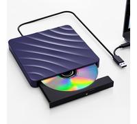 QDSYLQ Externes DVD CD Laufwerk USB: DVD Brenner Extern CD Laufwerk für Laptop PC, Externe Optische Laufwerke +/-RW ROM, Externer CD/DVD Brenner und Player für Windows 11/10/8/7/XP Linux Vista MacOS