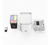 QDTimes kongten Mini Inkjet Handheld Printer Portable Mobile Mini Color Printers Customized Code Label Symbol Pattern Printing Machine Tattoo Printer (1 Edible Color Cartridge)