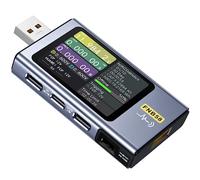 QDTimes USB Tester FNIRSI-FNB58 Digital Voltmeter Ammeter USB Tester TYPE-C Fast Charge Detection Trigger Capacity Measurement Ripple Measurement(FNB58 wo Bluetooth)