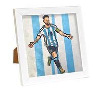 QDUODUO Cuadro de Pintura de Diamantes de Fútbol con Marco para Niños a Partir de 6 Años y Adultos Principiantes, LM10 Fútbol 5D Pintura de Diamantes Imágenes, 20x20cm Pequeño DIY Juego de Arte de
