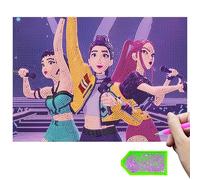 QDUODUO Pintura de diamantes coreana pop para adultos, adolescentes, principiantes y niñas a partir de 6 años, 30 x 40 cm, cuadro de pintura de diamantes 5D grande, juego de manualidades, anime, kit