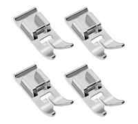 QEAS 4 Piezas Prensatelas Maquina Coser, Universal para Máquinas De Coser Multiusos Prensatela Pie Recto Zigzag Pie, Prensatelas de Fruncido para Todas Las Máquinas De Coser Singer Brother Janome