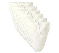 QEAS 6 bolsas de leche de nueces de algodón orgánico, 28 x 30 cm | Bolsa de filtro de cáñamo natural, lavable reutilizable, paño para colar, paño para leche de nueces, leche de soja, jugo