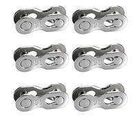 QEAS 6 pares de candado de cadena para bicicleta, 9 velocidades, de acero, compatible con cadena Shimano de 9 compartimentos, para bicicleta de montaña Shimano, reparación de bicicleta de montaña