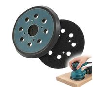 QEAS Disco de lijado con 125 mm, 8 agujeros, 4 clavos, de repuesto para lijadoras eléctricas Makita, disco de pulido de metal, papel, cristal, discos de lijado para lijadoras orbitales, con BO5041