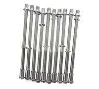 Qectial 10 Piezas Tornillos para Tambores Varillas de Tensión Sostenibilidad en Afinación Metal Ligero Fácil Montaje Adecuado para Músicos Estudios Talleres E, 6x100mm