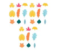 Qectial 27 Piezas de Juguetes de Clasificación de Formas Y Colores para Jardín de Infantes, Juguetes de Madera para Identificar Hojas.