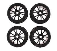 Qectial 4 Piezas Llantas RC Car Neumáticos Rines Aro de Material de Goma para Automóviles HSP HPI Adecuado para Carreras y Entretenimiento en
