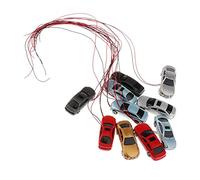 Qectial 5 Piezas de Maquetas Pintadas de Coches, Escenario de Aparcamiento, Maqueta de Calle, Accesorios para Mesa de Arena, Material Iluminado, Adecuado para, 1: 200 10x Brillando