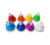 Qectial 8 Piezas Campanas Musicales para Niños Set de Campanas Escritorio Infantil Metal Instrumentos Pedagógicos Aprendizaje Musical Adecuado para Clase
