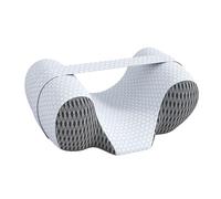 Qectial Almohada Ergonómica Transpirable Y Versátil de Espuma Viscoelástica para Dormir, Que Brinda Soporte para La Cabeza Y El Cuello, Tela de Rejilla Gris Oscuro, Individual