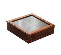 Qectial Bandeja para, Caja de Almacenamiento de Aperitivos, Bandeja para Servir, Rectangular, con Asa, Cuadrado Sin Mango