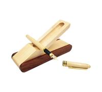 Qectial Bolígrafo de Madera para Escribir Set de Bolígrafo Estuche y Herramientas de Oficina con Diseño Sofisticado y Madera Ergonómica Adecuado para Hombres, Pluma Estilográfica
