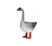 Qectial Figura Educativa de Estatua de Granja Muñeco Modelo de Ave Pintura a Mano con Detalles Finos Material Plástico para Uso Prolongado Adecuado para, Ganso Gris De Pie