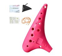 Qectial Instrumento de Mano de 12 Agujeros con Bolsa de Almacenamiento, Práctico Y Portátil Instrumento de Mano en Do Mayor Alto para Niños, Principiantes Y a, Rosa