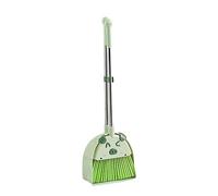 Qectial Juego de Limpieza para Niños Escoba Recogedor Cepillo Conjunto de Amas de Casa Pequeñas Realista y para Fomentar Hábitos de Orden Juego, Verde, Individual