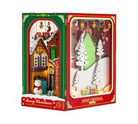 Qectial Kit de Rincón de Libros para Hacer Tú Mismo Casas de Muñecas para Hacer Tú Mismo con Muebles para Amigos, Familia Y Niños