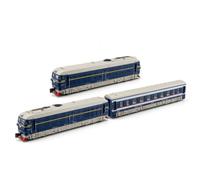 Qectial Locomotora Eléctrica para Niños Tren de Aleación con Movimiento Suave Sonido Realista Puertas Abatibles Luz Activa Efecto de Humo Adecuada para Regalo, Azul