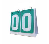 Qectial Marcador Impermeable Manual de Marcador de Puntuación Mesa Deportivo Base Triangular Estable Números PVC Adecuado para Gimnasios Canchas Interiores al, 2 Dígitos, Verde WP