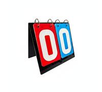 Qectial Marcador Impermeable Manual de Marcador de Puntuación Mesa Deportivo Base Triangular Estable Números PVC Adecuado para Gimnasios Canchas Interiores al, 2 Dígitos, Acrílico Rojo+Azul