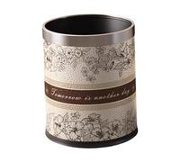 Qectial Papelera Metálica Multiusos, Cesto de Basura, Contenedor de Residuos, Cesta de Basura, Estructura Robusta de Cuero Y Metal, Superficie Lisa, Adecuada, Style D, tal como se describe