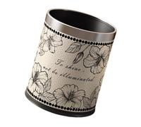 Qectial Papelera Metálica Multiusos, Cesto de Basura, Contenedor de Residuos, Cesta de Basura, Estructura Robusta de Cuero Y Metal, Superficie Lisa, Adecuada, Style F, tal como se describe